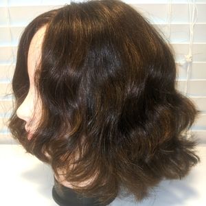 Synthetic lace front wig